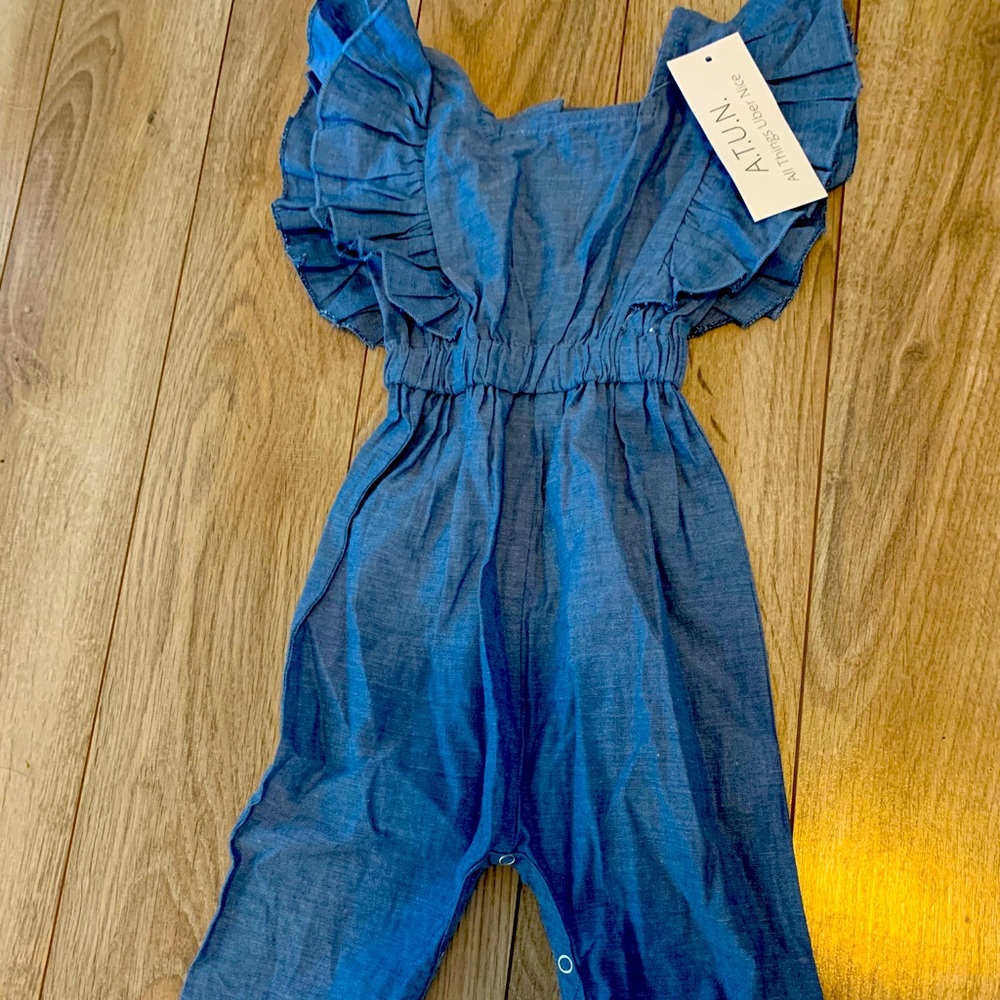 Baby denim romper
